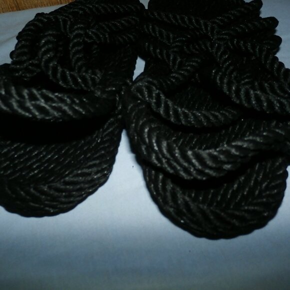 Utopian Rope Sandals   Black Handmade  Size  8 ladies 6.5 Men's  New w/ Tags - Picture 14 of 15